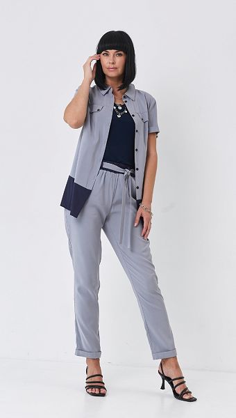 Фото bluza-rubaska-na-pugovicah-seraa-1 товара Блуза-рубашка на пуговицах серая0 Фото bluza-rubaska-na-pugovicah-seraa-1 товара Блуза-рубашка на пуговицах серая0