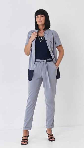 Фото bluza-rubaska-na-pugovicah-seraa-2 товара Блуза-рубашка на пуговицах серая0 Фото bluza-rubaska-na-pugovicah-seraa-2 товара Блуза-рубашка на пуговицах серая0