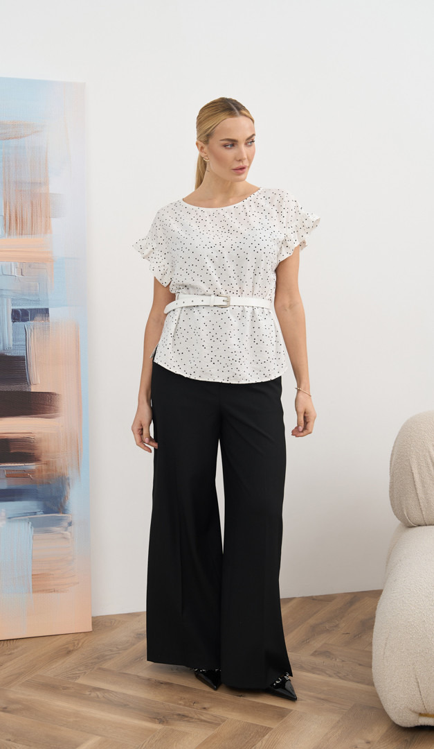 Фото bluza-zenskaa-letnaa-v-goroh-01 товару Блуза жіноча літня в горох