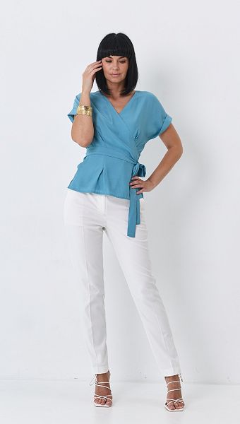 Фото bluza-zenskaa-s-poasom-biruzovaa-1 товара Блуза женская с поясом бирюзовая0 Фото bluza-zenskaa-s-poasom-biruzovaa-1 товара Блуза женская с поясом бирюзовая0