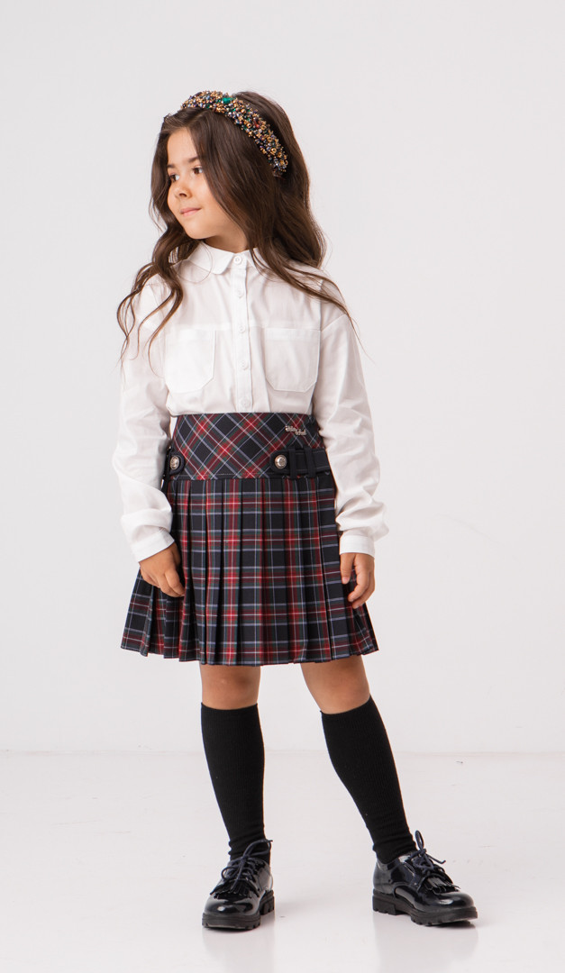 Фото bluzka---rubaska-dla-devocki-klassiceskaa-01 товару Блузка - сорочка для дівчинки класична0