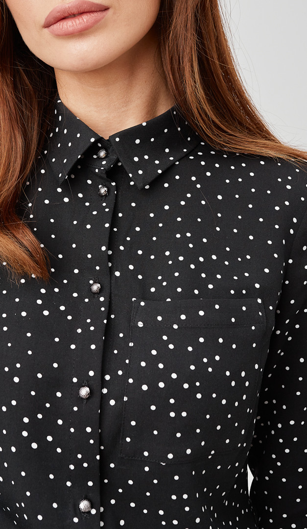 Фото bluzka-cernaa-v-goroh-03 товару Блузка чорна в горох0