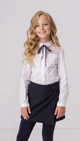 Фото bluzka-dla-devocki-belaa-s-kruzevom-03 товару Блузка для дівчинки біла з мереживом Фото bluzka-dla-devocki-belaa-s-kruzevom-03 товару Блузка для дівчинки біла з мереживом