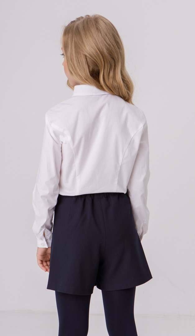 Фото bluzka-dla-devocki-belaa-s-kruzevom-05 товару Блузка для дівчинки біла з мереживом0