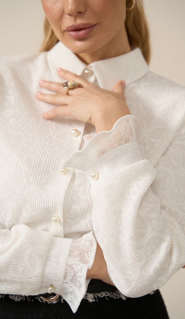 Фото bluzka-gofre-molocnaa-03 товару Блузка гофре молочна0