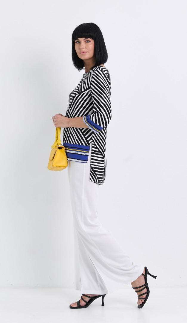 Фото bluzka-pramaa-cerno-belyj-print-4 товара Блузка прямая чёрно-белый принт0