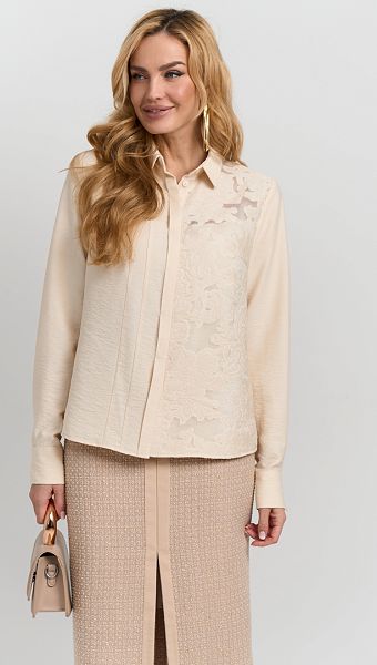 Фото bluzka-s-kruzevom-slivocnaa-05 товара Блузка с кружевом сливочная0 Фото bluzka-s-kruzevom-slivocnaa-05 товара Блузка с кружевом сливочная0