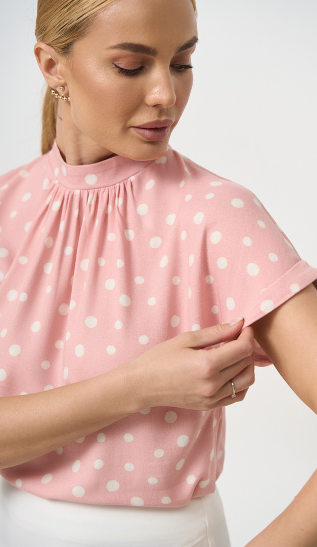 Фото bluzka-v-goroh-s-korotkim-rukavom-04-1 товара Блузка в горох с коротким рукавом0