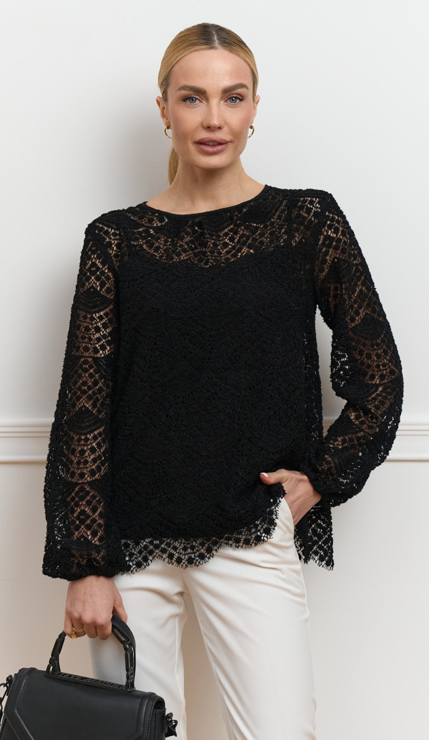 Фото bluzka-zenskaa-iz-kruzeva-cernaa-02 товару Блузка жіноча з мережива чорна0