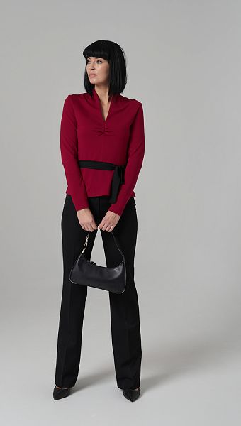 Фото bluzon-s-poasom-bordo-02 товара Блузон с поясом бордо0 Фото bluzon-s-poasom-bordo-02 товара Блузон с поясом бордо0