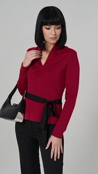 Фото bluzon-s-poasom-bordo-03 товара Блузон с поясом бордо0 Фото bluzon-s-poasom-bordo-03 товара Блузон с поясом бордо0