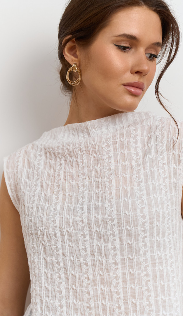 Фото bluzon-zenskij-azurnyj-belyj-02 товара Блузон женский ажурный белый0