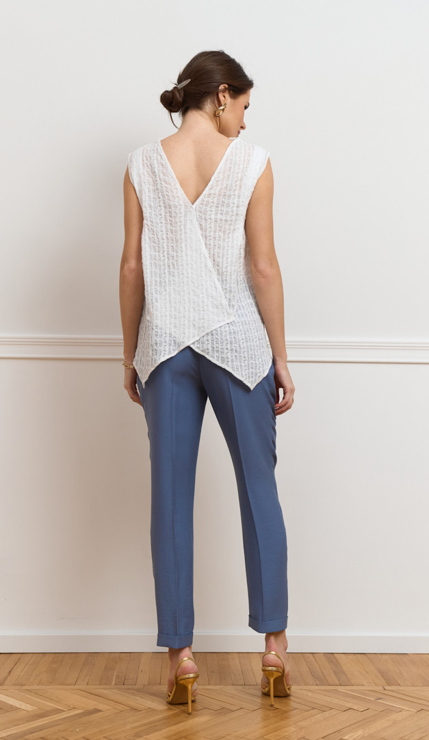 Фото bluzon-zenskij-azurnyj-belyj-03 товара Блузон женский ажурный белый0