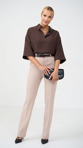 Фото bluzon-zenskij-pramoj-sokoladnyj-05 товару Блузон жіночий прямий шоколадний0 Фото bluzon-zenskij-pramoj-sokoladnyj-05 товару Блузон жіночий прямий шоколадний0