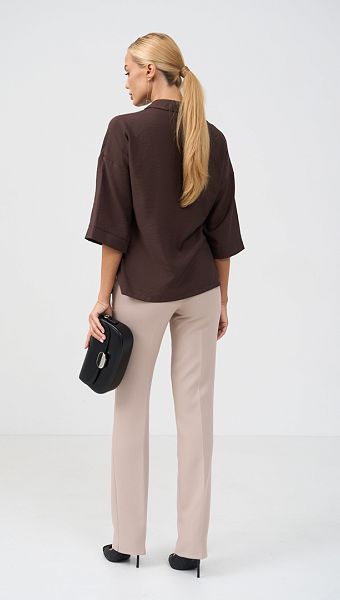 Фото bluzon-zenskij-pramoj-sokoladnyj-06 товару Блузон жіночий прямий шоколадний0 Фото bluzon-zenskij-pramoj-sokoladnyj-06 товару Блузон жіночий прямий шоколадний0