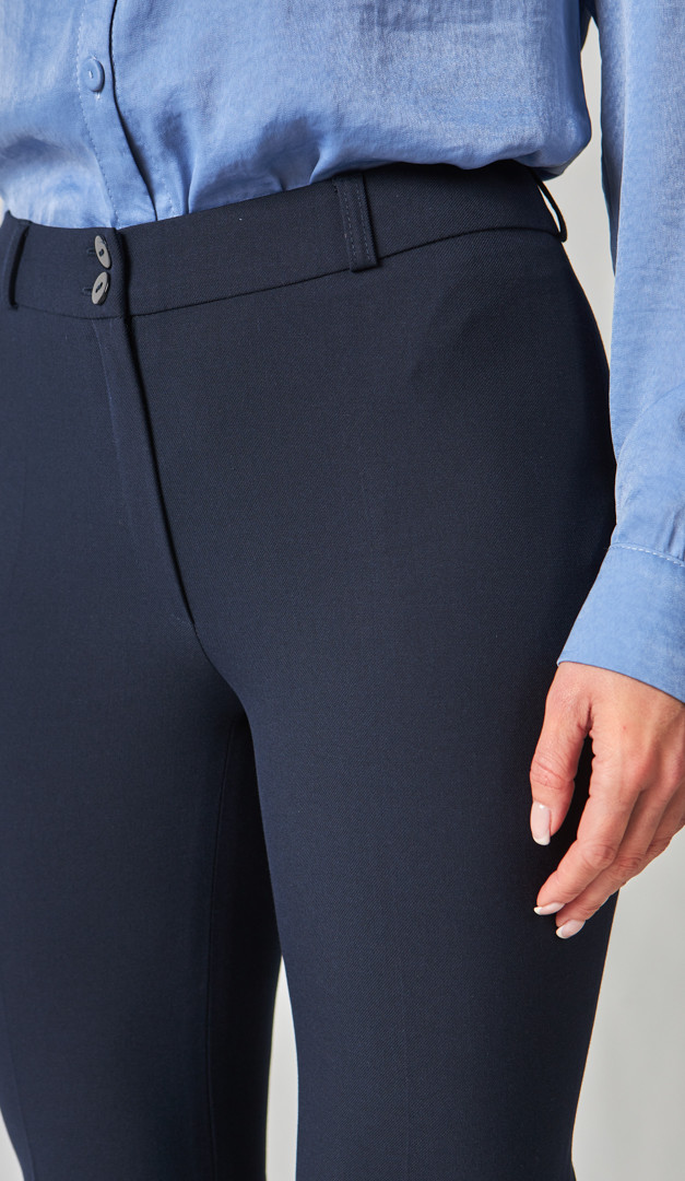 Фото bruki-kles-zenskie-sinie-13 товару Брюки кльош жіночі сині1