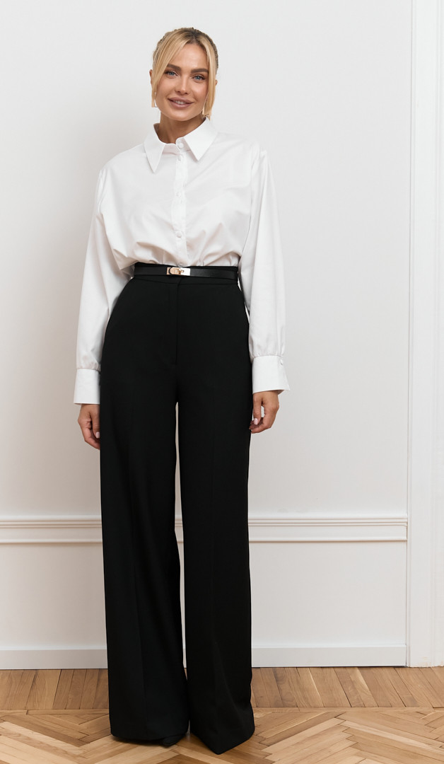 Фото bruki-palacco-cernye-s-karmanami-4 товару Брюки палаццо чорні з кишенями0