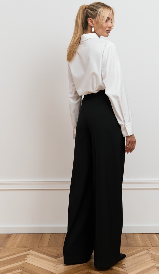 Фото bruki-palacco-cernye-s-karmanami-6 товару Брюки палаццо чорні з кишенями0