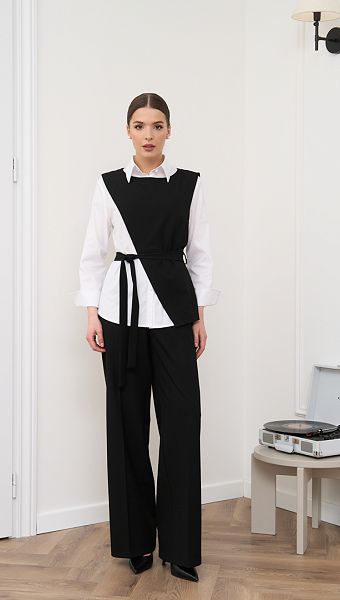 Фото bruki-pramye-bazovye-cernye-03 товару Штани прямі базові чорні0 Фото bruki-pramye-bazovye-cernye-03 товару Штани прямі базові чорні0