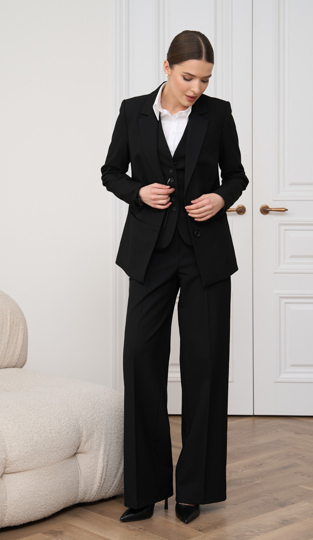 Фото bruki-pramye-bazovye-cernye-04 товару Штани прямі базові чорні0