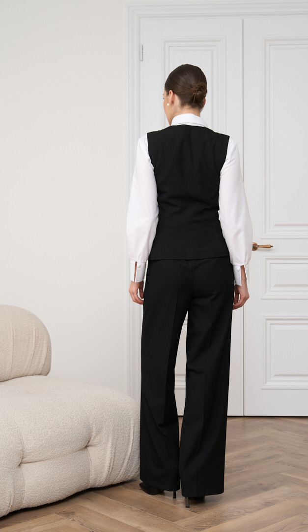 Фото bruki-pramye-bazovye-cernye-06 товару Штани прямі базові чорні0