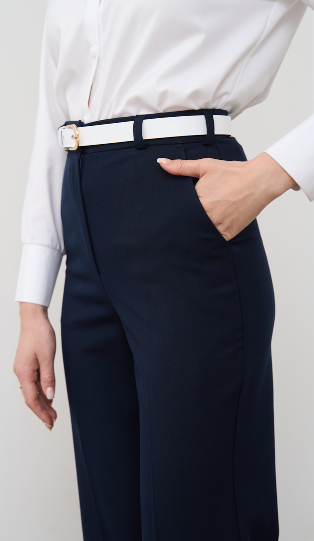 Фото bruki-pramye-bazovye-sinie-03 товара Брюки прямые базовые синие1