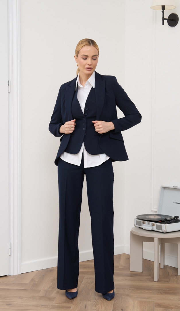 Фото bruki-pramye-bazovye-sinie-04 товара Брюки прямые базовые синие1