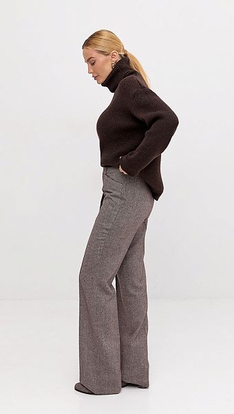 Фото bruki-zenskie-iz-sersti-koricnevyj-melanz-02 товару Штани жіночі з вовни коричневий меланж0 Фото bruki-zenskie-iz-sersti-koricnevyj-melanz-02 товару Штани жіночі з вовни коричневий меланж0