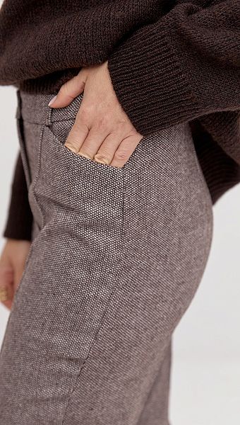 Фото bruki-zenskie-iz-sersti-koricnevyj-melanz-03 товару Штани жіночі з вовни коричневий меланж0 Фото bruki-zenskie-iz-sersti-koricnevyj-melanz-03 товару Штани жіночі з вовни коричневий меланж0