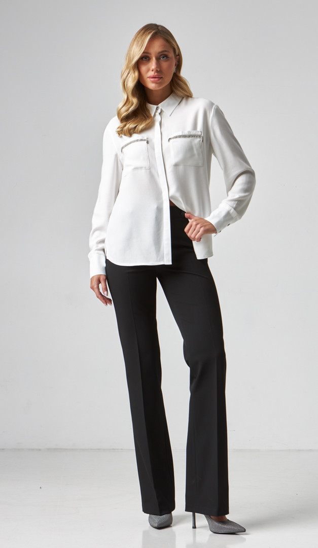 Фото bruki-zenskie-kles-cernye-02 товару Штани жіночі кльош чорні0