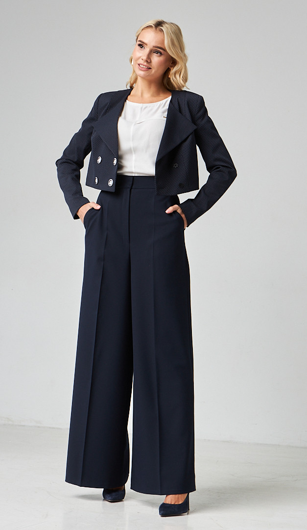 Фото bruki-zenskie-palacco-s-karmanami-sinie-06 товара Брюки женские палаццо с карманами синие0