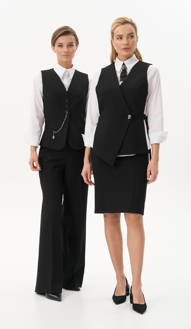 Фото bruki-zenskie-pramye-bazovye-cernye-04 товара Брюки женские прямые базовые черные0