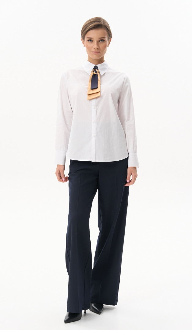 Фото bruki-zenskie-pramye-bazovye-sinie-01 товара Брюки женские прямые базовые синие