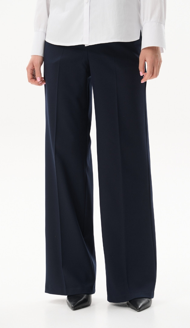 Фото bruki-zenskie-pramye-bazovye-sinie-02 товара Брюки женские прямые базовые синие0