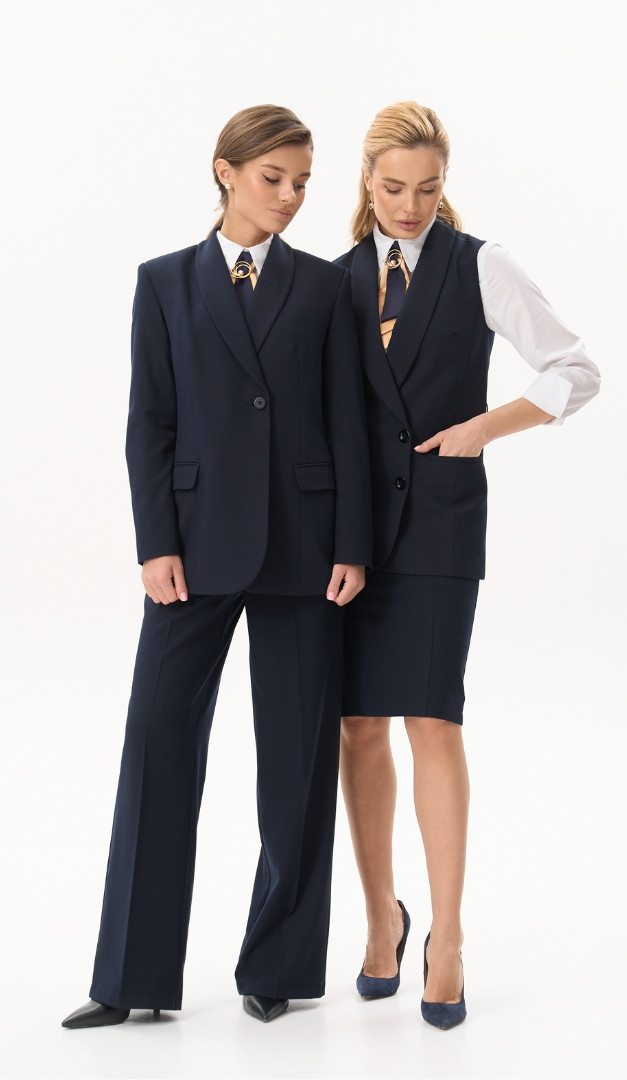 Фото bruki-zenskie-pramye-bazovye-sinie-03 товара Брюки женские прямые базовые синие0