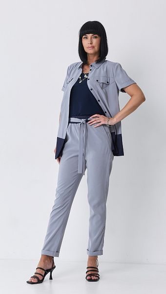 Фото bruki-zenskie-s-manzetami-serye-2 товару Брюки жіночі з манжетами сірі0 Фото bruki-zenskie-s-manzetami-serye-2 товару Брюки жіночі з манжетами сірі0