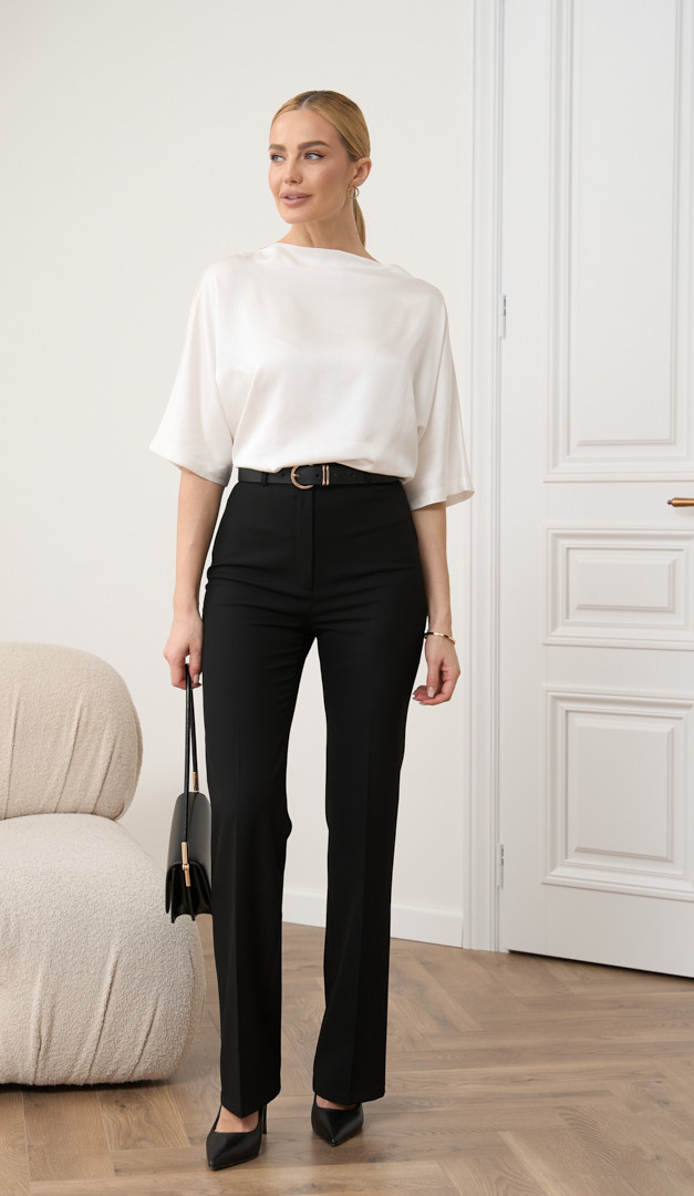 Фото bruki-zenskie-s-vysokoj-posadkoj-cernye-1 товара Брюки женские с высокой посадкой черные0