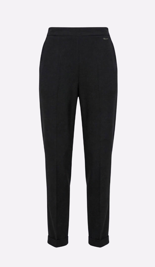 Фото bruki-zenskie-zauzennye-s-manzetami-cernye-01 товара Брюки женские зауженные с манжетами черные