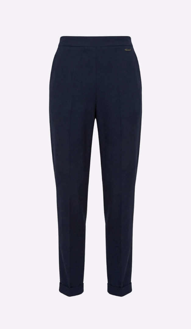 Фото bruki-zenskie-zauzennye-s-manzetami-sinie-01 товара Брюки женские зауженные с манжетами синие0