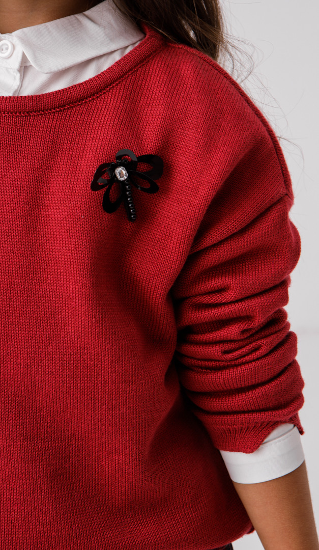 Фото dzemper-dla-devocki-bordovyj-12 товара Джемпер для девочки бордовый1