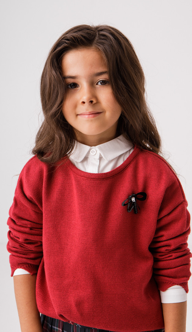 Фото dzemper-dla-devocki-bordovyj-13 товара Джемпер для девочки бордовый1