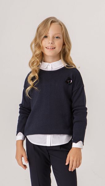 Фото dzemper-dla-devocki-sinij-02 товару Джемпер для дівчинки синій0 Фото dzemper-dla-devocki-sinij-02 товару Джемпер для дівчинки синій0