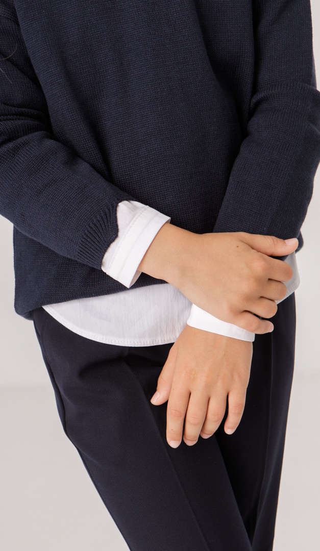 Фото dzemper-dla-devocki-sinij-05 товару Джемпер для дівчинки синій0