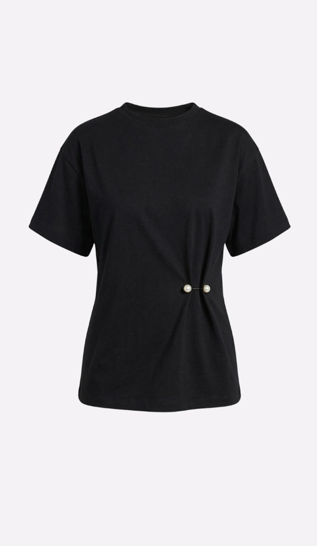 Фото futbolka-zenskaa-bazovaa-iz-hlopka-cernaa-01 товара Футболка женская базовая из хлопка черная