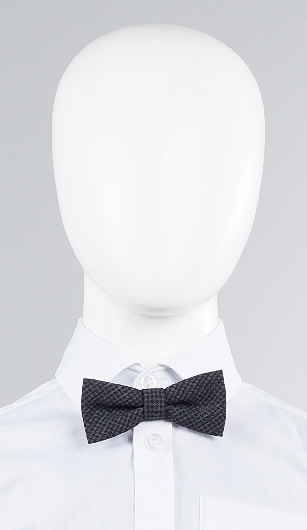 Фото galstuk-babocka-sero-cernaa-kletka-01 товару Краватка метелик сіро-чорна клітинка0