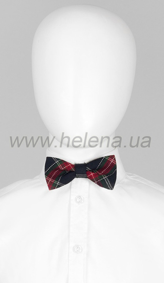 Фото 982-11 товару Краватка метелик синьо-червона клітинка1