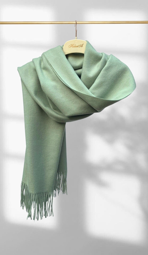 Фото palantin-odnotonnyj-lux-matnyj-01 товара Палантин однотонный мятный