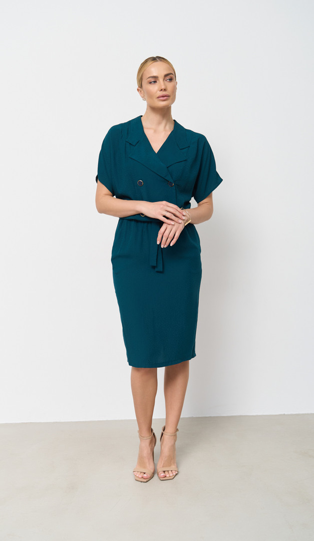 Фото plate-dvuhbortnoe-izumrudnoe-1 товара Платье двухбортное изумрудное0