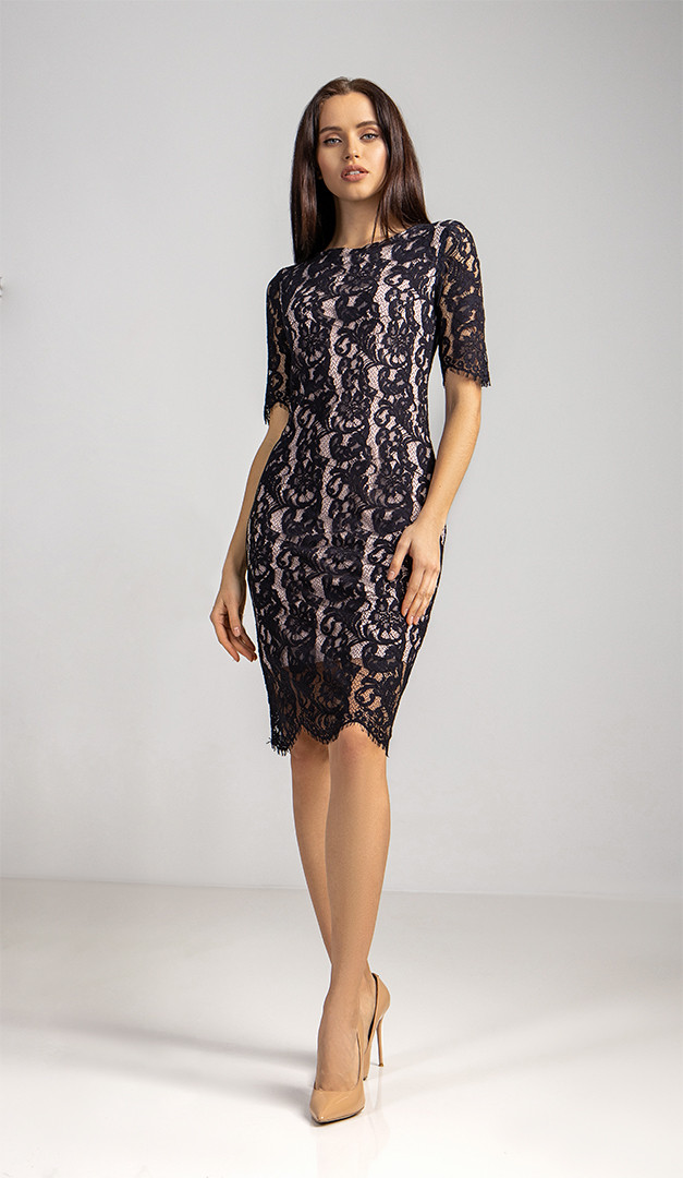 Фото plate-futlar-iz-kruzeva-01 товара Платье-футляр из кружева