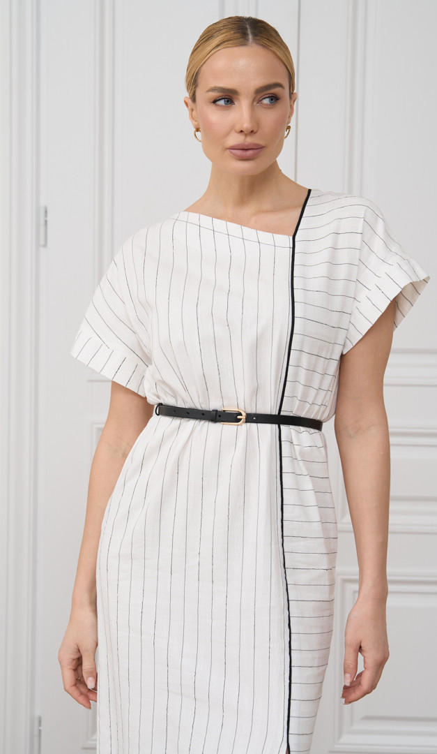 Фото plate-iz-hlopka-v-polosku-02 товару Сукня з бавовни в смужку0